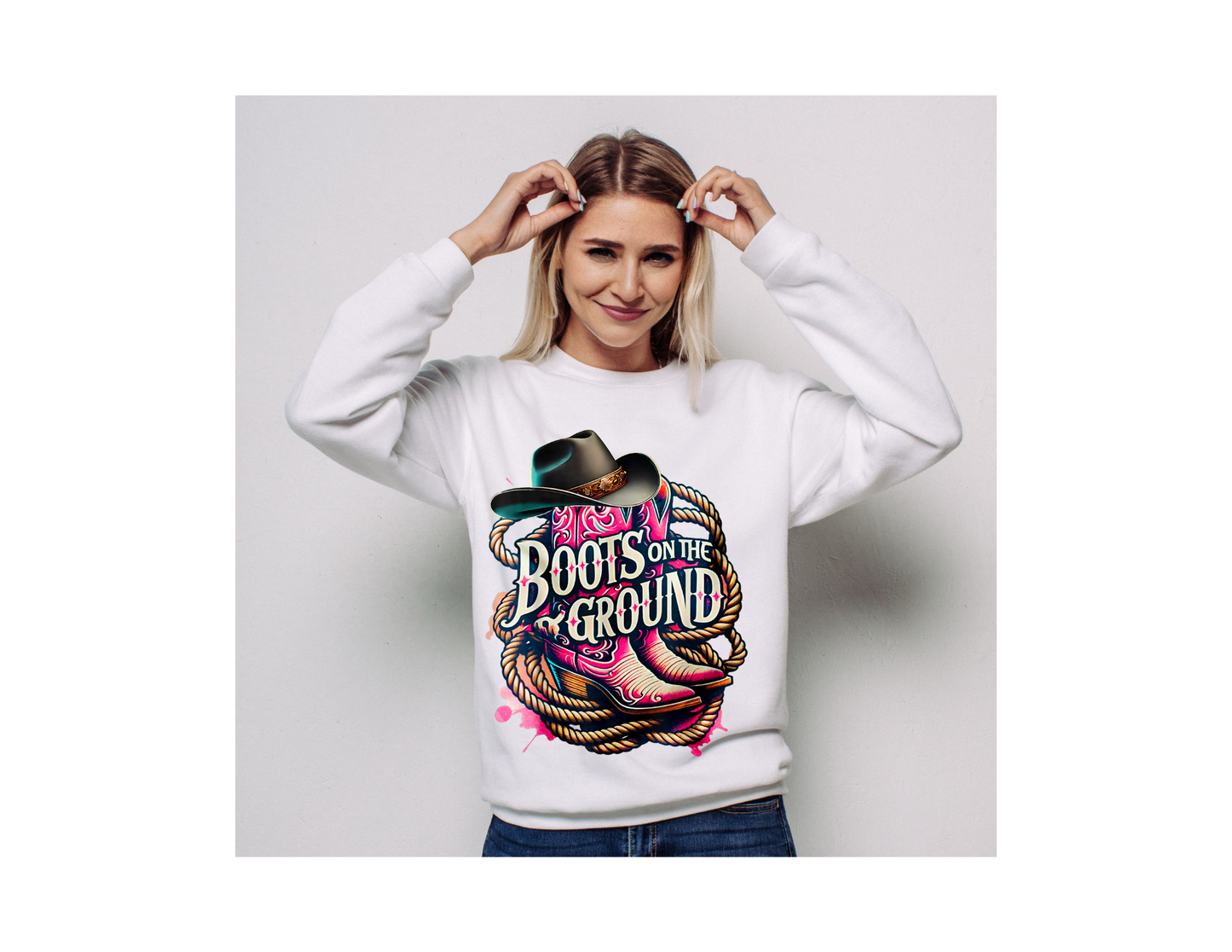ROPE BOOTS ON THE GROUND SWEATER