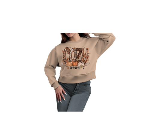 TAN FALL COZY SEASON PUNKINS SWEATSHRIT
