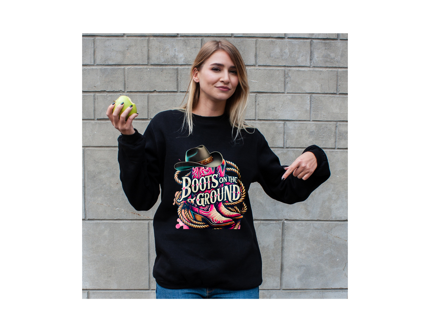 ROPE BOOTS ON THE GROUND SWEATER