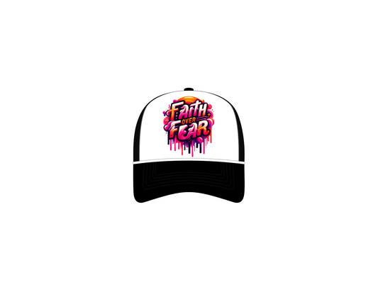 FAITH OVER FEAR CROSS SIDE TRUCKERS HAT