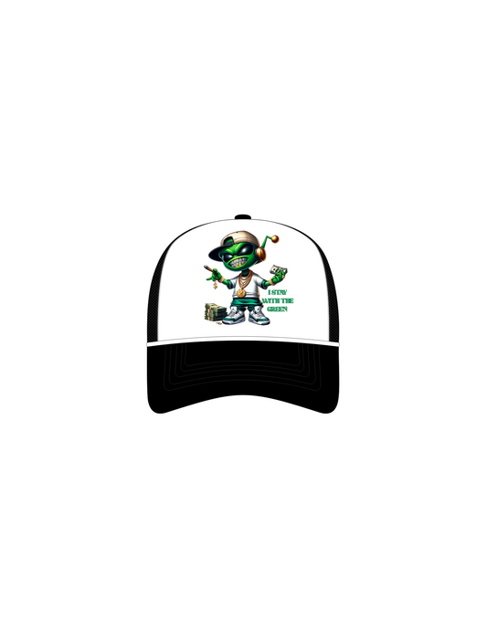 I STAY WITH THE GREEN ALIENWARE TRUCKERS HAT