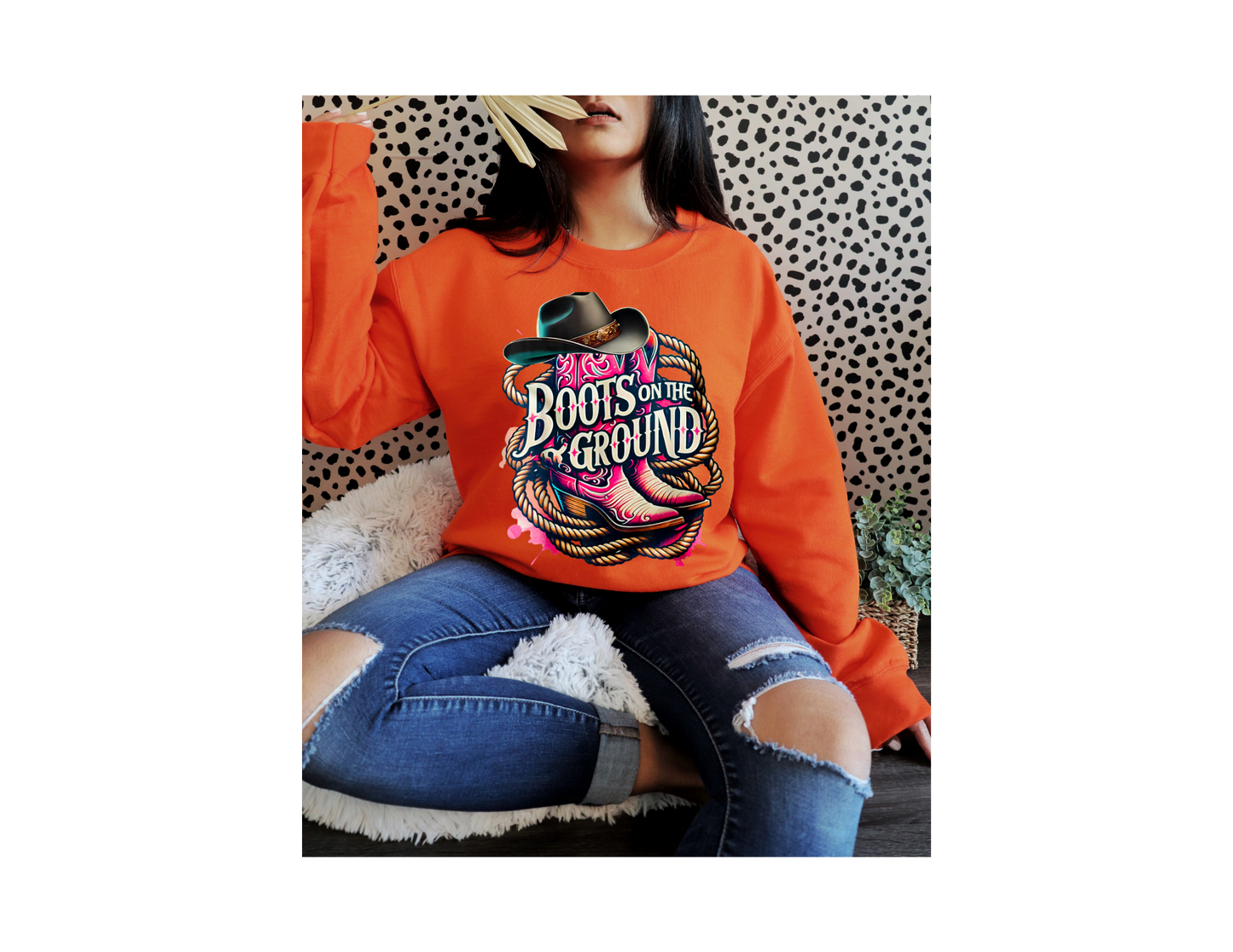 ROPE BOOTS ON THE GROUND SWEATER