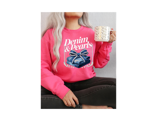 DEMIN & PEARLS SWEATER SWING ROPE
