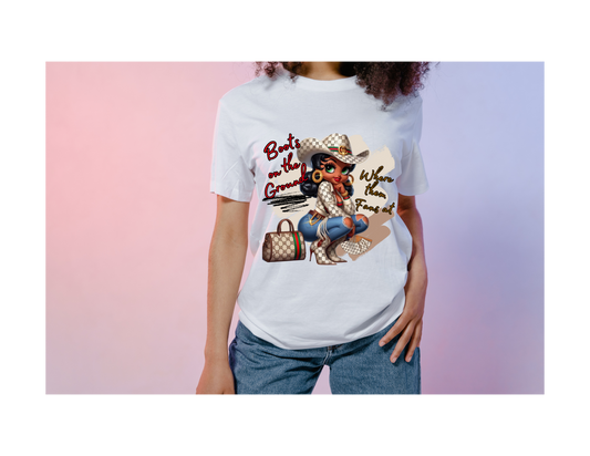 BOOTS ON THE GROUND T-SHIRT