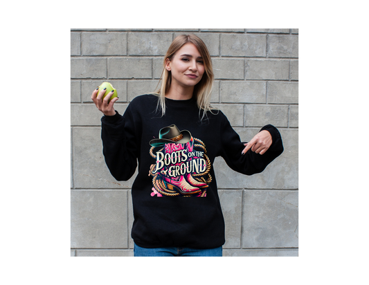 ROPE BOOTS ON THE GROUND SWEATER