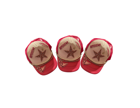 PINK SUPERSTAR TRUCKER HAT