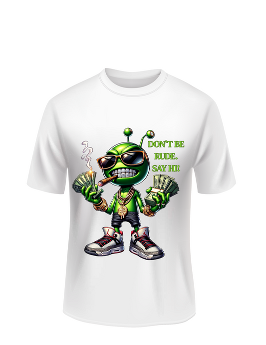 DON'T BE RUDE ALIENWARE SHORT SLEVE T-SHIRT