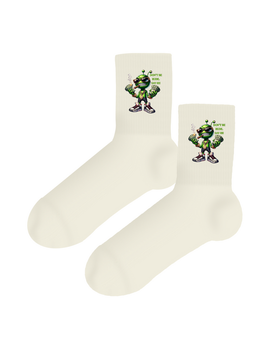 DON'T BE RUDE ALIENWARE CREW SOCKS