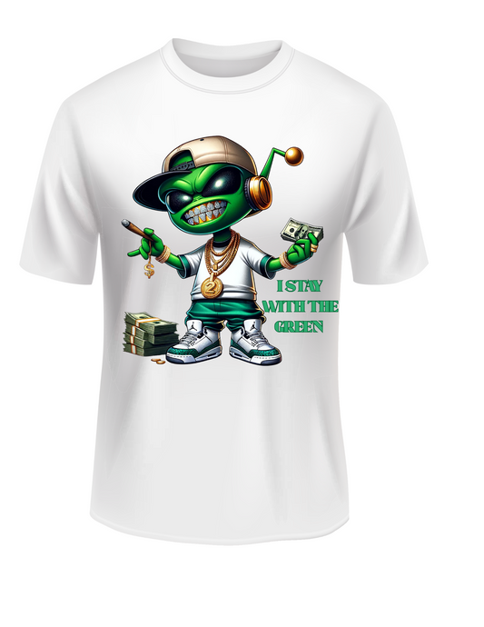 I STAY WITH THE GREE ALIENWARE SHORT SLEVE TSHIRT BUNDLE