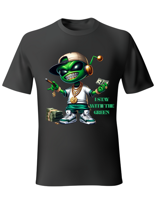 I STAY WITH THE GREE ALIENWARE SHORT SLEVE TSHIRT BUNDLE